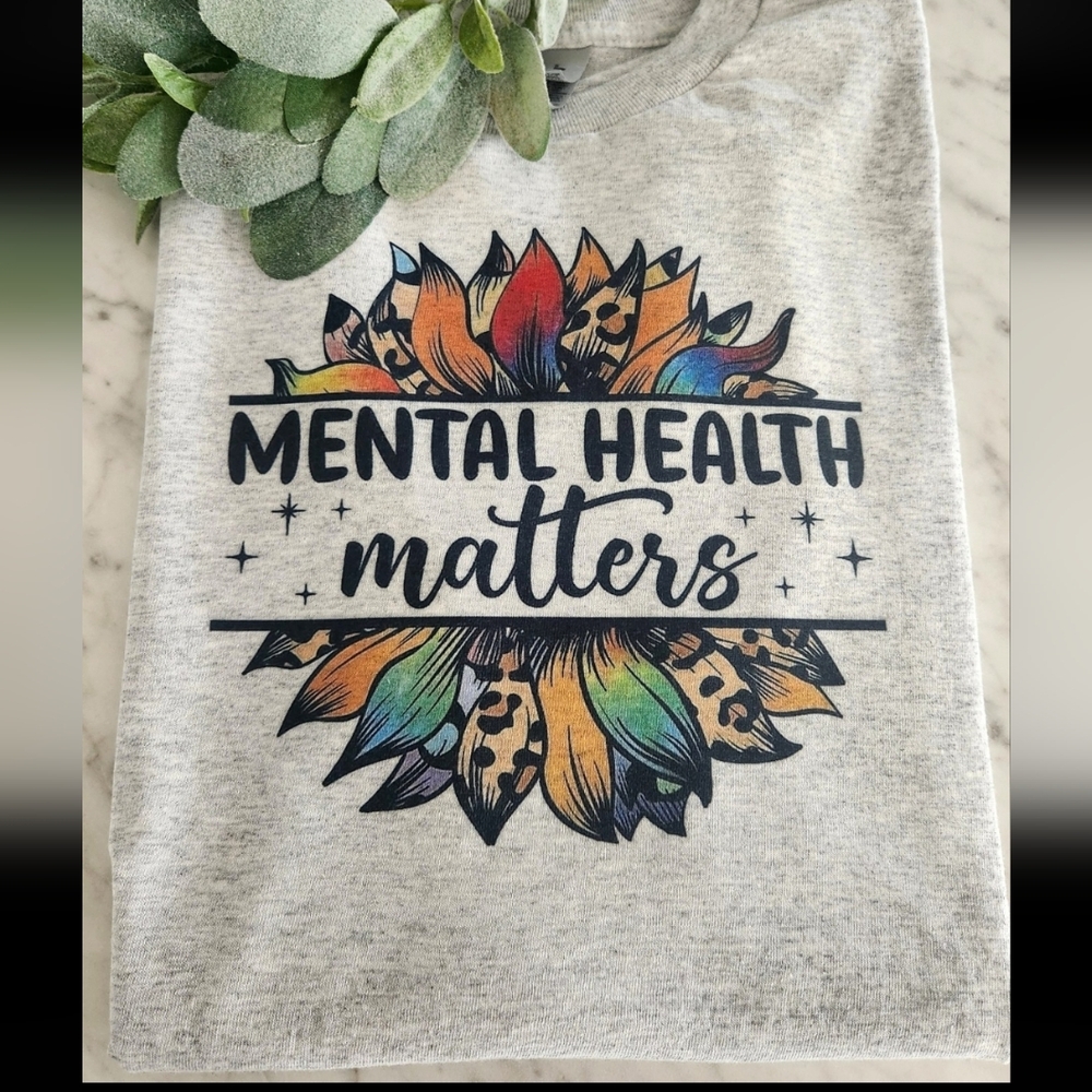 Mental health matters shirt colorful sunflower cute popular trending